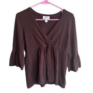 Y2k milkmaid top with vented flowy sleeves by Ann Taylor